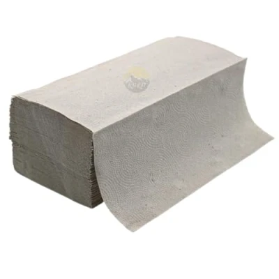 Afbeelding van KURTT Premium papieren handdoeken grijs 3 x 250 vellen 1 laags 25 23 cm ZZ vouwpapier natuur all purpose geschikt voor dispensers wegwerphanddoeken wegwerp