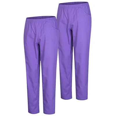Afbeelding van MISEMIYA Verpakking van 2 stuks, uniseks, gezondheiduniform, medische uniformen, werkbroek, ref. 8312 x Paars 21, 4XL