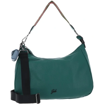 Afbeelding van Gabs Leren Schoudertas Isabel Ruga Nastro Lurex Shoulderbag Bottiglia Donkergroen