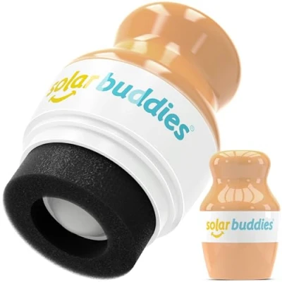Afbeelding van Solar Buddies Zonnebrandcrème Applicator Nude Herbruikbare roll on sponsapplicator voor zonnebrandcrème, zonnebrand en lotion kinderen, volwassenen gezinnen Bevat 100 ml