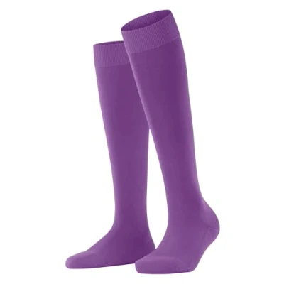 Afbeelding van FALKE Dames kniekousen ClimaWool W KH Lyocell scheerwol lang effen 1 paar, lila (Pink Iris 8943), 41 42, Paars 42 EU