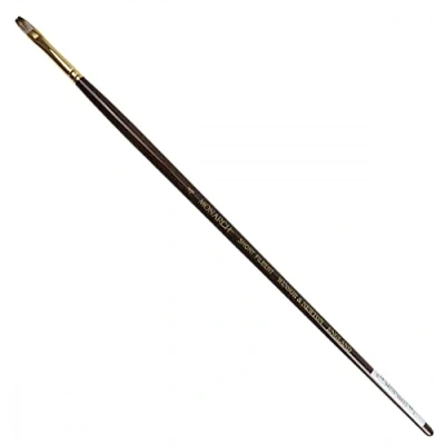 Afbeelding van Winsor &amp; Newton 5505004 Monarch professioneel synthetisch haar penseel voor olieverf of acrylverf Kattentong, kort Nr. 4,