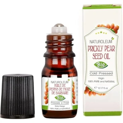 Afbeelding van Naturoleum Biologische Prickly Pear Seed Oil 5ml Roll on Glazen fles 100% puur, natuurlijk