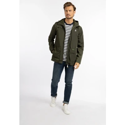 Afbeelding van DREIMASTER Heren Regenjas XXL / Militaire Olijf 100% Polyester (Gerecycled)
