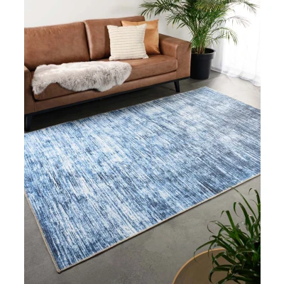 Afbeelding van Vintage Tapijt/Vloerkleed Fade Blend Blauw 76x150 Cm