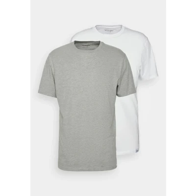 Afbeelding van Wrangler 2 PACK Tshirt basic, Heren, Maat: Small, Mid grey melee