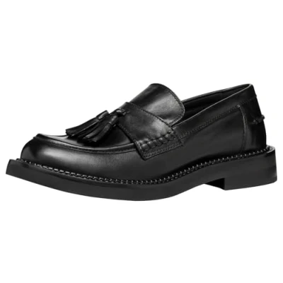 Afbeelding van Geox Serilda Instappers, Dames, Maat: 36, Black Kalfsleer