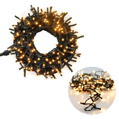 Afbeelding van Cheqo® Kerstboomverlichting voor Binnen en Buiten Kerstlampjes LED Verlichting Kerstverlichting 320 24 Meter Extra Warm Wit