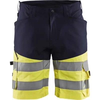 Afbeelding van Blaklader Short met stretch High Vis 1541 1811 Marine/High Geel C46