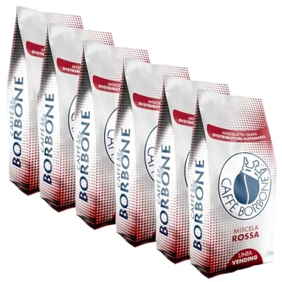 Afbeelding van Caffè Borbone koffiebonen rode blend VENDING 1 kg x 6