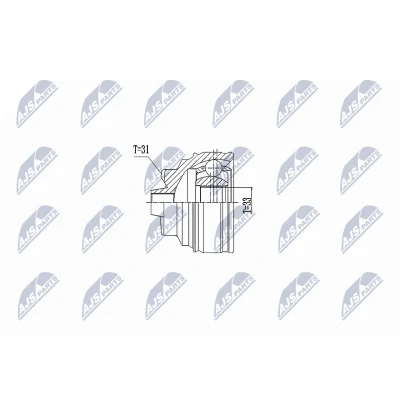 Afbeelding van Homokineet reparatie set, aandrijfas NTY NPZ BM 011