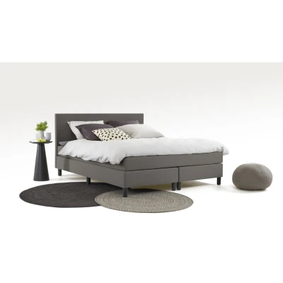 Afbeelding van Maxi Owen Plus Boxspring 120x200 cm Gestoffeerde met Matras Bed Graphite Tweepersoonsbed