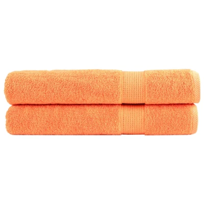 Afbeelding van vidaXL Saunadoeken 2 st 600 g/m² 80x200 cm 100% katoen oranje