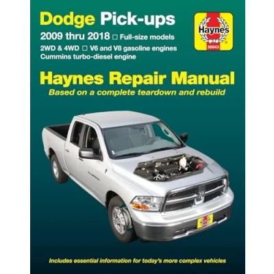 Afbeelding van Dodge V6 &amp; V8 Gas Cummins Turbo Diesel Pick Ups (09 18) Haynes Repair Manual: Full Size Models * 2wd 4WD and Gasoline Engines Engine: 2009 16
