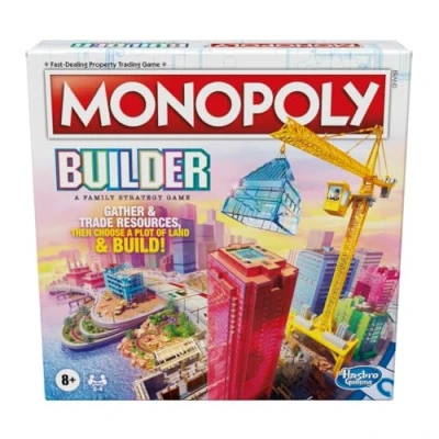 Afbeelding van Monopoly Builder Board Game, Strategy Family Games for Children, Fun Game to Play,