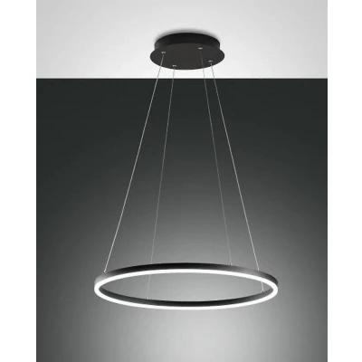 Afbeelding van Fabas Luce Giotto LED hanglamp, Ø 100 cm, 1 lamp, zwart