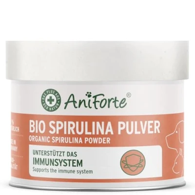 Afbeelding van AniForte Biologische Spirulina Poeder voor honden en katten 250g 100% puur natuurlijk, Raw Organic Superfood, Vitality Boost &amp; zuiverheid, rijk aan calcium, magnesium, eiwit ijzer, natuurlijke oplossing