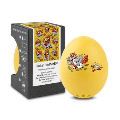 Afbeelding van Brainstream Chicken Run Piepei, zingende en drijvende eiertimer voor het koken van perfecte zachte, middelgrote of harde eieren, speelt 3 melodieën graden hardheid