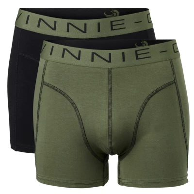 Afbeelding van 2 x Vinnie G Boxershort Black / Forest Green Combo maat XXL