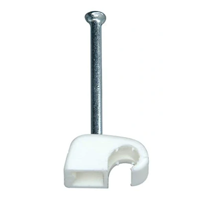 Afbeelding van Kopp kabelclip 7 mm rond wit 50 stuks