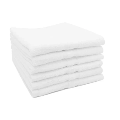 Afbeelding van ZOLLNER set van 6 handdoeken, 50x70 cm, 100% katoen, 450g/qm, wit