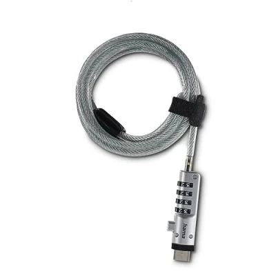 Afbeelding van Hama Laptopslot Cijferslot 40 mm USB Notebookschloss mit Zahlenkombination