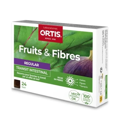 Afbeelding van 20% korting Ortis Vruchten &amp; Vezels Regular Darmtransit (24 Blokjes)