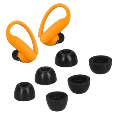 Afbeelding van kwmobile 6x cover voor oordopjes geschikt Beats Powerbeats Pro 2 Van memory foam in zwart Maat S, M en L