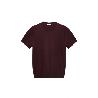 Afbeelding van Mango Tshirt basic, Heren, Maat: XL, Bordeaux