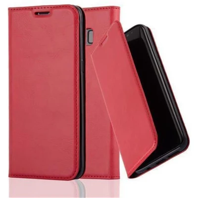 Afbeelding van Cadorabo Hoesje geschikt voor Samsung Galaxy S8 in APPEL ROOD Beschermhoes Case magnetische sluiting Cover
