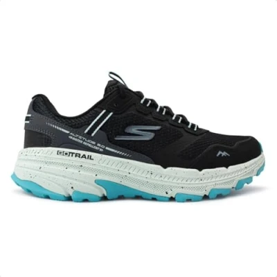 Afbeelding van Skechers Performance GO RUN Trail Altitude 2.0 LACE UP hardloopschoenen, Dames, Maat: 39, Black/aqua Leer en textiel