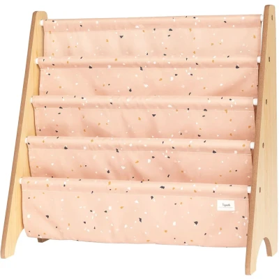 Afbeelding van 3 Sprouts, Montessoriaans boekenkast voor kinderen, van gerecycled polyester, ideaal boeken, kleur terrazzo klei, 61 x 63 25,4 cm