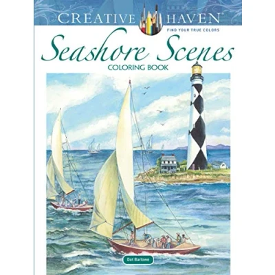 Afbeelding van Creative Haven Seashore Scenes Coloring Book