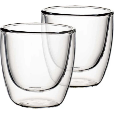 Afbeelding van Villeroy &amp; Boch Artesano dubbelwandig glas 11 cl set van 2 Transparant