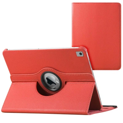 Afbeelding van Apple iPad 10.2 (2021) Hoes: iMoshion 360 Draaibare Bookcase Rood Kunstleder Tablet Hoezen