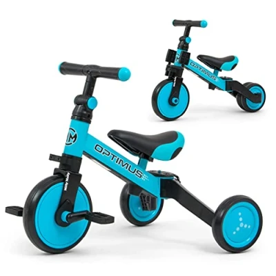 Afbeelding van Milly Mally Optimus 3 in 1 Loopfiets Jongens en meisjes Blauw