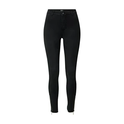 Afbeelding van Selected Femme Onlroyal Hw Sk Hem Zip Clean La Pimbox voor dames, Washed Black, L / 30L