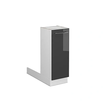 Afbeelding van Vicco Keukeneiland Fame Line, Antraciet Hoogglans/Wit, 30 cm zonder werkblad