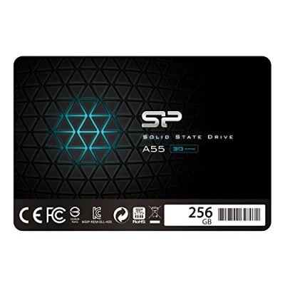 Afbeelding van Silicon Power SSD 256GB 3D NAND A55 SLC Cache Performance Boost 2.5 inch SATA III 7mm (0.28&quot;) Internal Solid State Drive
