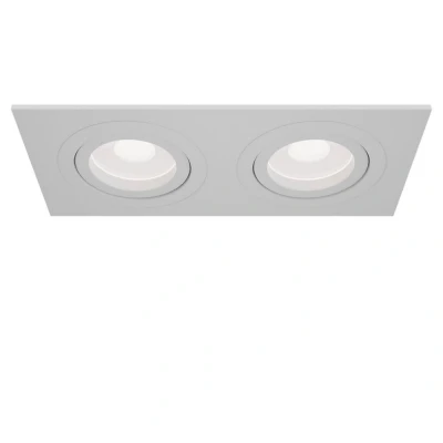 Afbeelding van Maytoni inbouwlamp Atom, wit, 2 lamps, 17,5 x 9,2 cm