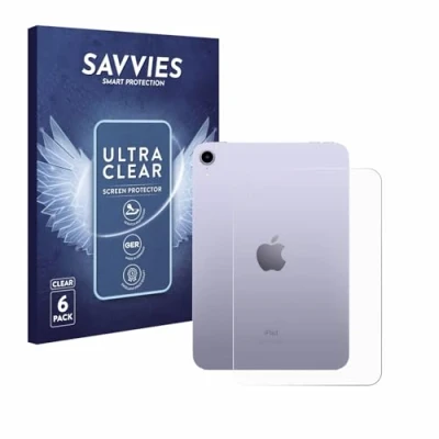 Afbeelding van Savvies Screenprotector voor Apple iPad Mini 7 2024 (Achterkant) Folie Beschermfolie transparant (6 Stuks)