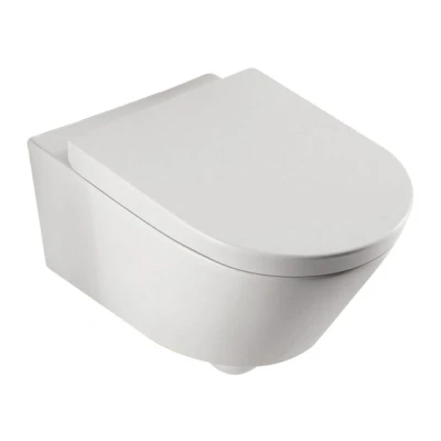 Afbeelding van Xellanz Metro wandcloset met toiletzitting softclose en quick release glans wit