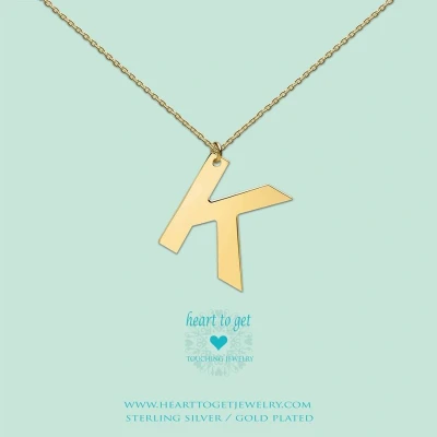 Afbeelding van Heart to Get Grote Letter K Ketting goudkleurig