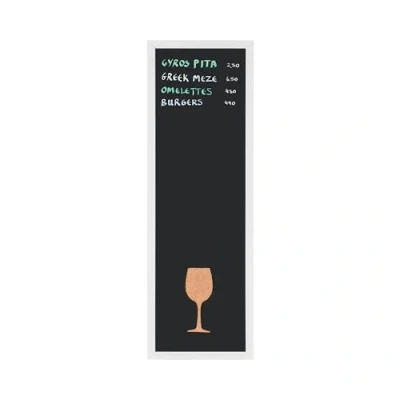 Afbeelding van Bi Office, Combi Memo en Blackboard Back2Chalk Vino, krijtbord met mat wit MDF frame, 20x60cm