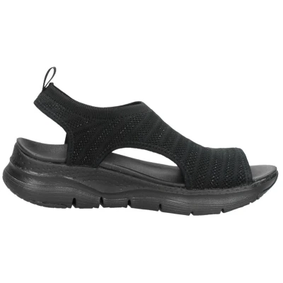 Afbeelding van Skechers Arch Fit Darling Days Sandalen Plat Zwart Maat 43