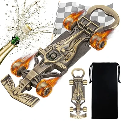 Afbeelding van LKKCHER raceauto flesopener, geschenken voor mannen, unieke vaders verjaardag kerstcadeaus vader hem mannen echtgenoot opa vriend race fans