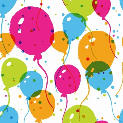 Afbeelding van Duni Servetten Splash Balloons 33x33 cm 20 Stuks