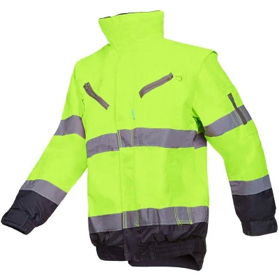 Afbeelding van SIOEN 364A Campbell signalisatie winterblouson met uitritsbare mouwen fluo (geel/marine) 364AN3EX1065XS