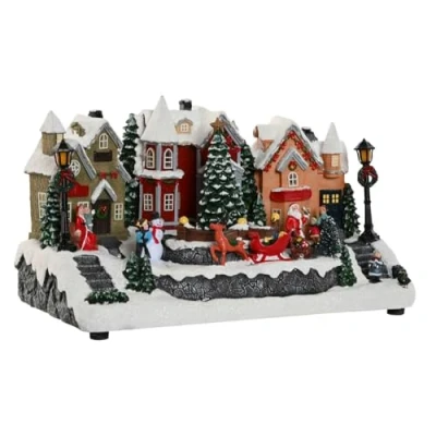 Afbeelding van Kerstversiering Home ESPRIT Multicolour Muzikaal 32 X 18,5 19 cm