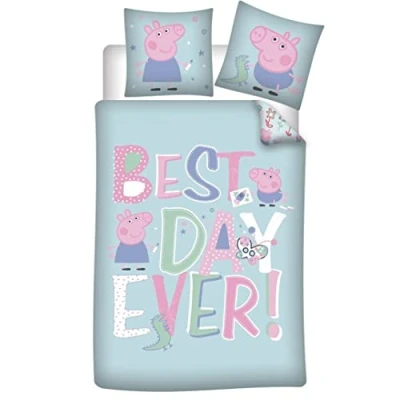 Afbeelding van Peppa Pig Dekbedovertrek Best day Ever 140 x 200 cm Polyester